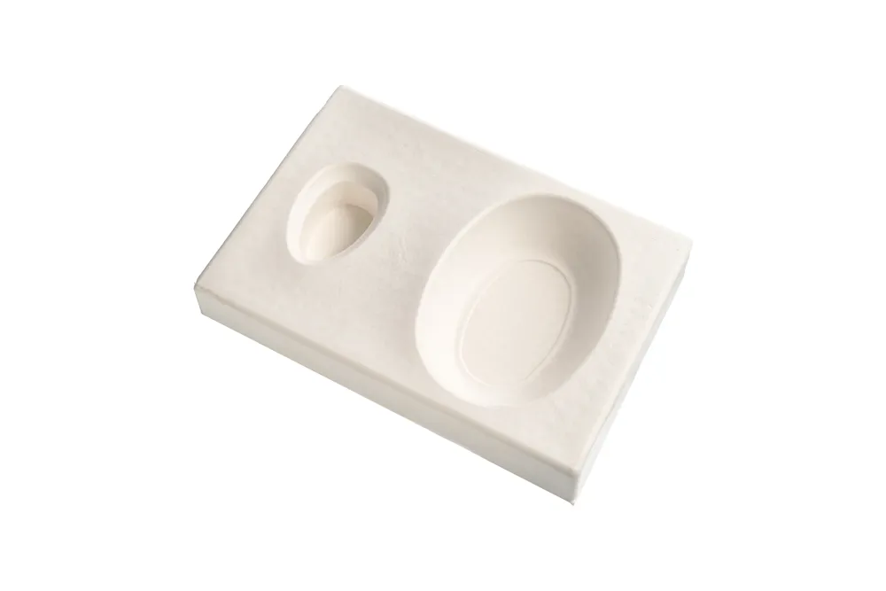 Dual-Slot Molded Pulp Tray