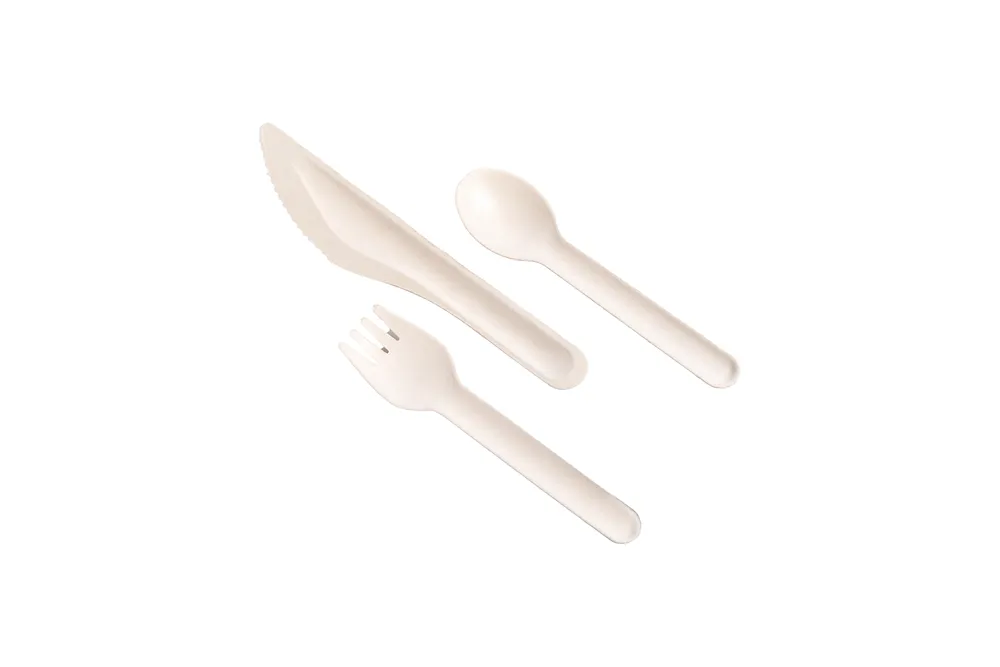 Molded Pulp Knife, Fork & Spoon Set